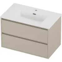 Proline Tribute Badmeubelset Porselein Elegant 1 Gat 80x46x54 cm Mat White Soft Linen