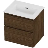 Proline tribute badmeubelset porselein elegant zonder kraangat 60x46x62 cm glans wit cabana oak