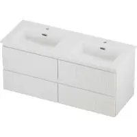 Proline Tribute Badmeubelset Porselein Elegant Symmetrisch 120x46x54 cm Mat White Mat Wit