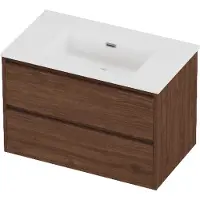 Proline tribute badmeubelset porselein elegant 80x46x54 cm mat white indian walnut