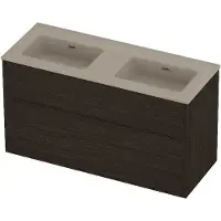 Proline Tribute Badmeubelset Porselein Elegant 120x46x67 cm Mat Crème Cotton Mokka Oak