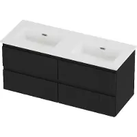 Proline Tribute Badmeubelset Porselein Elegant 4 Laden 120x46x54 cm Mat White Mat Zwart