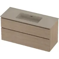 Proline Tribute Badmeubelset Porselein Elegant Enkel 120x46x62 cm Mat Crème Cotton Ideal Oak