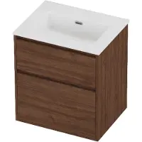 Proline Tribute Badmeubelset Porselein Elegant 60x46x67 cm Glans Wit Indian Walnut
