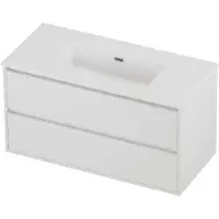 Proline tribute badmeubelset porselein elegant 100x46x54 cm glans wit mat white