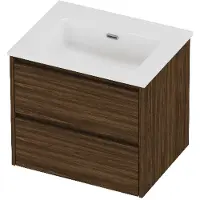 Proline tribute badmeubelset porselein elegant 60x46x54 cm glans wit cabana oak