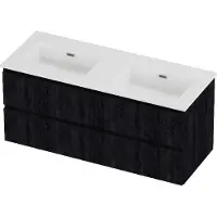 Proline Tribute Badmeubelset Porselein Elegant 120x46x54 cm Glans Wit Charcoal Oak