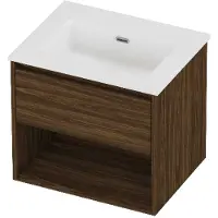 Proline tribute badmeubelset porselein elegant schap 60x46x54 cm mat white cabana oak