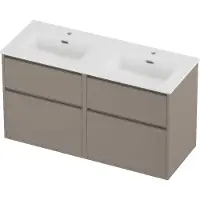Proline Tribute Badmeubelset Porselein Elegant 4 Laden 120x46x67 cm Mat White Clay Beige
