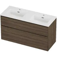 Proline Tribute Badmeubelset Porselein Elegant 2 Gaten 120x46x67 cm Mat White Vital Oak