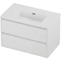 Proline Tribute Badmeubelset Porselein Elegant 80x46x54 cm Glans Wit Mat White