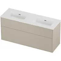 Proline Tribute Badmeubelset Porselein Elegant Dubbel 140x46x67 cm Glans Wit Soft Linen