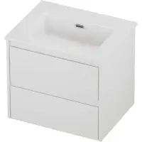 Proline tribute badmeubelset porselein elegant 60x46x54 cm glans wit mat wit