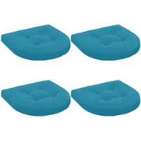 vidaXL 4-Piece Zitkussens 4 st 100% Polyester Lichtblauw