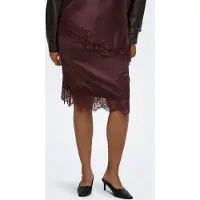 ONLY Carmakoma Carindona Midi-rok Dames Bruin 52