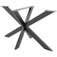 Famanu Luxe tafelpoten - Metaal - Meubelpoten - Tafelvoet - Spinnenpoot - Zwarte tafelpoten - 120x68x71 cm