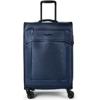 D & n lederwaren d&n Travel Line 9804 4 wielen Trolley M 68 cm met uitbreidingsplooi blauw