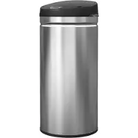 HOMCOM Sensor Prullenbak Roestvrij staal, kunststof 30,5L x 30,5B x 68H cm Zilver