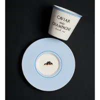 Blogo Design Bone Collection HAPPY TABLE “CAVIAR” China Porselein set van 4 Cup & Saucer 11.4 x 7.8 cm