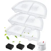 HomeRunPet Drinkwaterfilter, set van 3+3 stuks: koolstoffilters en schuimfilters, compatibel met WF20, CF20, BF10