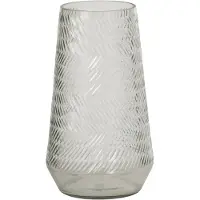 J-Line Vaas met reliëf - glas - transparant - large