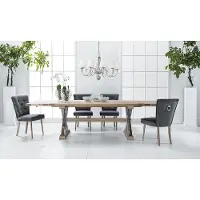 AEA Esszimmer Holz Tische Essgruppe Set Stuhl Gruppe Tisch 4 Design Stühle