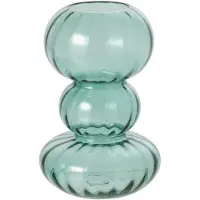 J-Line Vaas - glas - petrolblauw - small