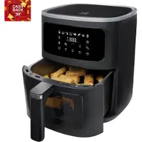 Fritel Airfryer SnackTastic 7520 - Heteluchtfriteuse - 6 L - 1500 W - 8 programma’s - Voor 2 tot 6 personen - Touchscreen - Verlicht kijkvenster - PFAS-vrij