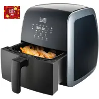 Fritel Airfryer SnackTastic 5804 - Heteluchtfriteuse - 3,2 L - 1450 W - 8 Programma’s - 2 tot 5 Personen - Digitaal Touchscreen - Zacht Leer/Mat Zwart