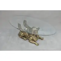 AEA Couchtisch Tisch Glastische Tische Pharao Sphinx Beistell Glas Ägypten 120x60cm