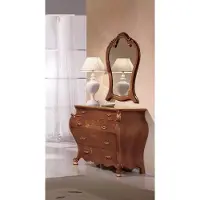 AEA Schlafzimmer Spiegel Kommode Holz Klassisches Design Luxus Braun
