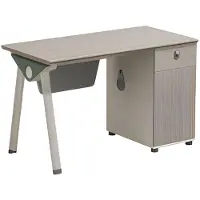 AEA Schreibtisch Beige Holzoptik mit Stauraum Modernem Design für Büros und Zuhause
