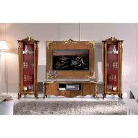 AEA Wohnwand Set 4lg. Wohnzimmer rtv Vitrine Regal Luxus Klassische