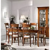AEA Esstisch 6x Stühle Esszimmer Set Essgruppe Tisch 7tlg Garnitur