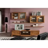 AEA Designer Wohnzimmer 4x Wandschränke Braun Lowboard 7tlg. Wohnwand