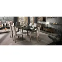 AEA Luxus Set Esszimmer Esstisch Stuhl XL Tisch Tische Stühle Holz Design 7 tlg