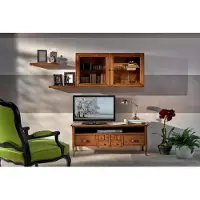 AEA Gruppe Wohnwand RTV Lowboard TV Ständer Modern Braun Wohnzimmer Set