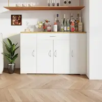 Sonstiges Witte commode met anti-omvalbeveiliging, dressoir met meerdere vakken, 30 cm diep