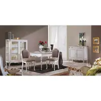 AEA Esszimmer Set Garnitur Vitrine Tisch 4x Stuhl Anrichte luxus Garnitur