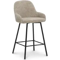 Idimex Barkrukken VIVIANNE, set van 2, gestoffeerd – beige