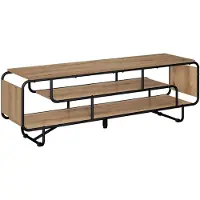 vidaXL TV Stand 140 x 36 x 45 cm Artisanaal eiken Bewerkt hout