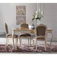 AEA Esstisch Esszimmer Tisch 5tlg 4x Stühle Set Essgruppe Klassischer