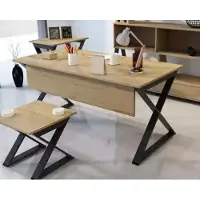AEA Moderner Hellbrauner Holztisch Arbeitstische Büromöbel Designer Pult