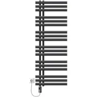 LuxeBath elektrische badkamer radiator Ijzer EM 500x1400 mm antraciet + verwarmingselement 900W thermostaat digitaal display handdoekradiator elektrische handdoekwarmer paneelradiator design radiator