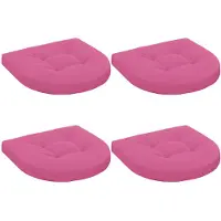 vidaXL 4-Piece Zitkussens 4 st 100% Polyester Roze 40 x 40 x 5 cm