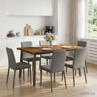 Syfax Vierkante Eettafel 140 x 90 x 75 cm Massief Acaciahout Naturel