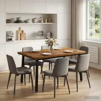 Syfax Vierkante Eettafel 120 x 90 x 75 cm Massief Acaciahout