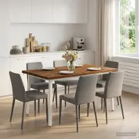 Syfax Vierkante Eettafel 140 x 90 x 75 cm Massief Acaciahout Naturel