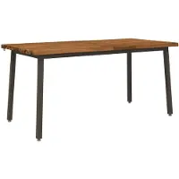 Syfax Live Edge Eettafel 160 x 80 x 75 cm Massief Acaciahout Naturel