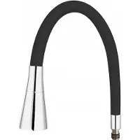 Ferro Zumba Elastische Keukenmengkraan Uitloop Zwart W101B-B